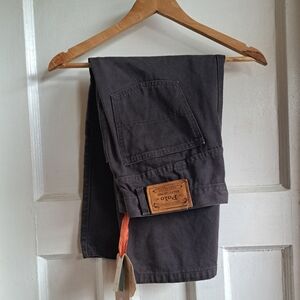 RALPH LAUREN - Brown Denim Vintage Skirt - Size Large - Made in USA 1980's